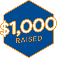 $1,000 Raised Badge